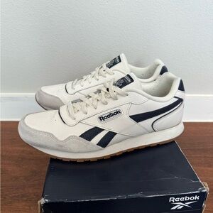 Reebok Classic Cream and Navy Blue Shoes